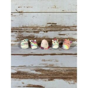 Lot of 5 Squishville Mini Squishmallows 2" Plush Animal Toy Figures Bundle